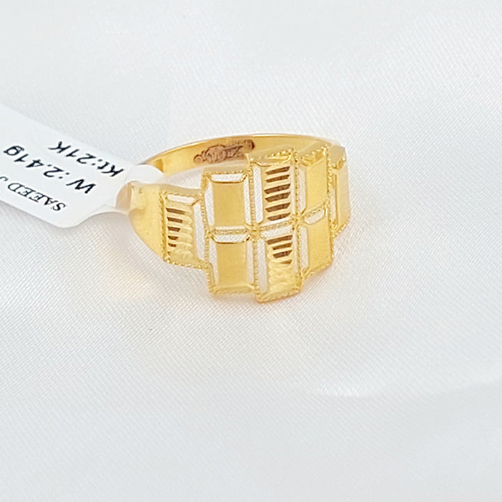 21K خاتم اكسترا-مجوهرات الشيخ سعيد-Saeed Jewelry 