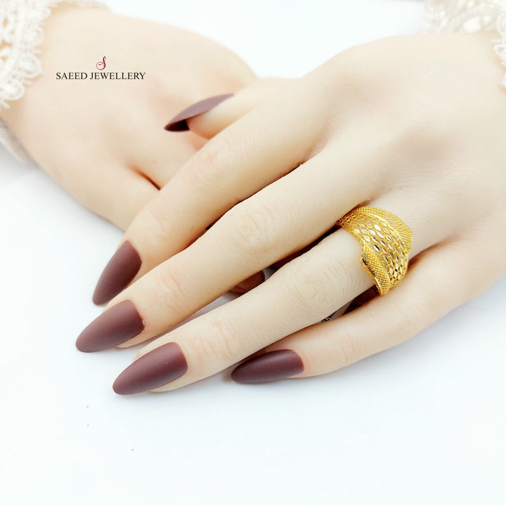 21K خاتم اكسترا-مجوهرات الشيخ سعيد-Saeed Jewelry 