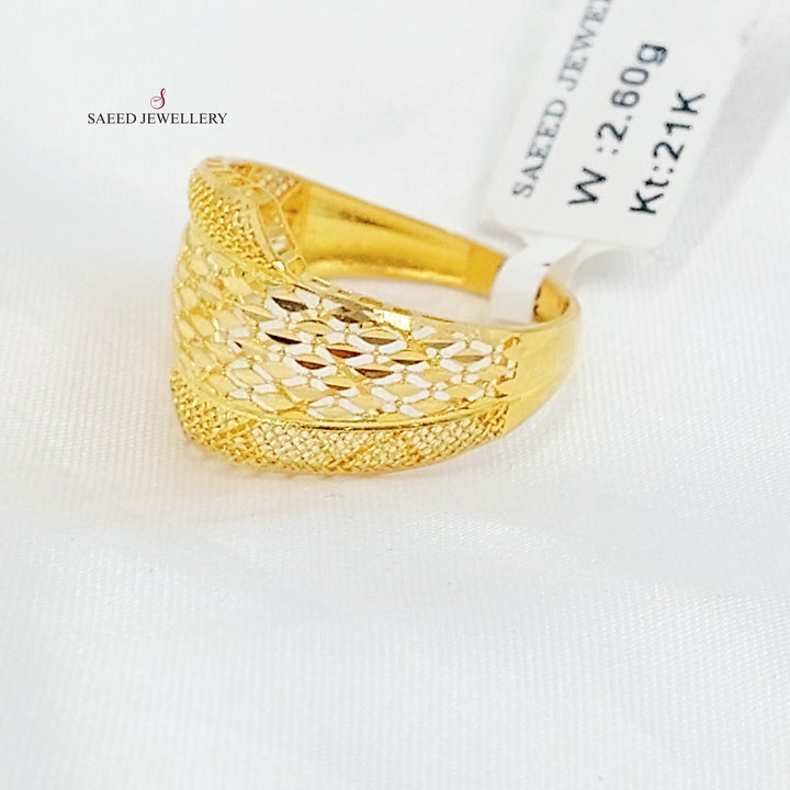 21K خاتم اكسترا-مجوهرات الشيخ سعيد-Saeed Jewelry 
