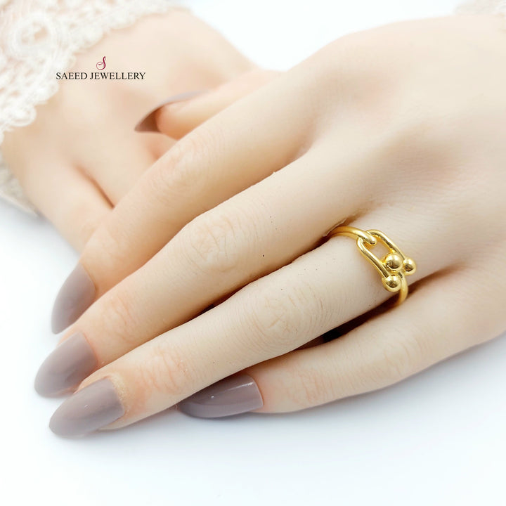 21K خاتم اكسترا-مجوهرات الشيخ سعيد-Saeed Jewelry 