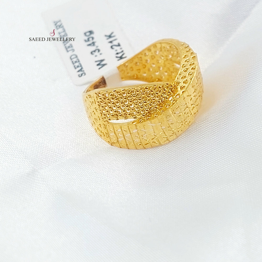 21K خاتم اكسترا-مجوهرات الشيخ سعيد-Saeed Jewelry 