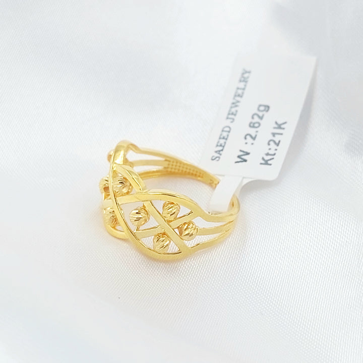 21K خاتم اكسترا-مجوهرات الشيخ سعيد-Saeed Jewelry 