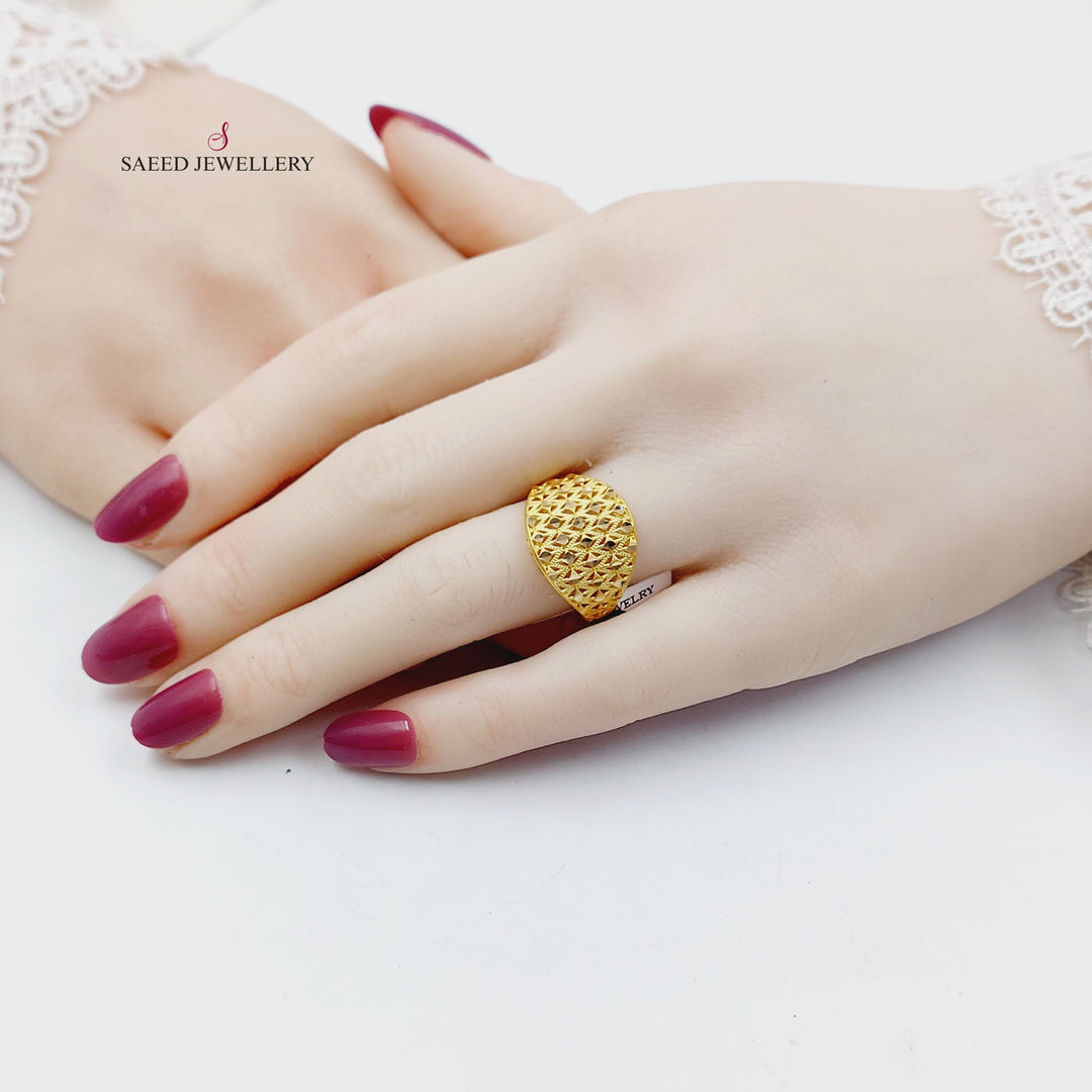 21K خاتم اكسترا-مجوهرات الشيخ سعيد-Saeed Jewelry 