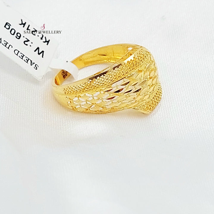 21K خاتم اكسترا-مجوهرات الشيخ سعيد-Saeed Jewelry 