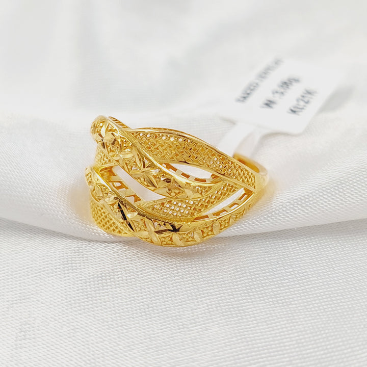 21K خاتم اكسترا-مجوهرات الشيخ سعيد-Saeed Jewelry 