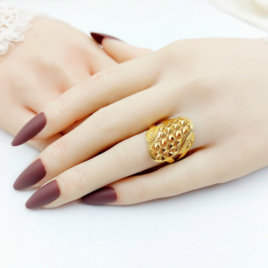 21K خاتم اكسترا-مجوهرات الشيخ سعيد-Saeed Jewelry 