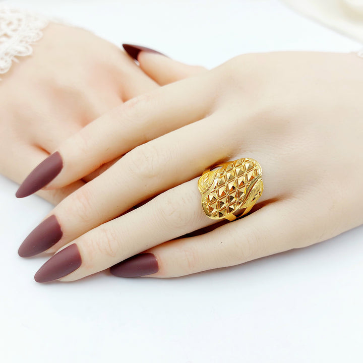 21K خاتم اكسترا-مجوهرات الشيخ سعيد-Saeed Jewelry 