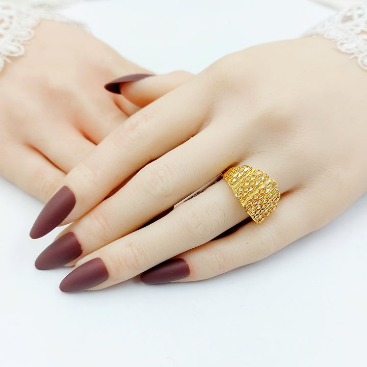 21K خاتم اكسترا-مجوهرات الشيخ سعيد-Saeed Jewelry 