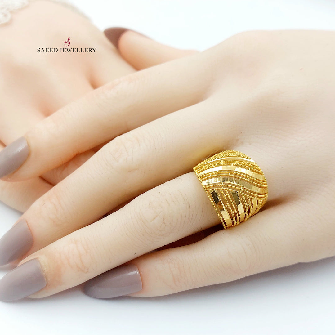 21K خاتم اكسترا-مجوهرات الشيخ سعيد-Saeed Jewelry 