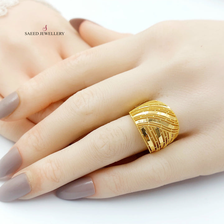 21K خاتم اكسترا-مجوهرات الشيخ سعيد-Saeed Jewelry 