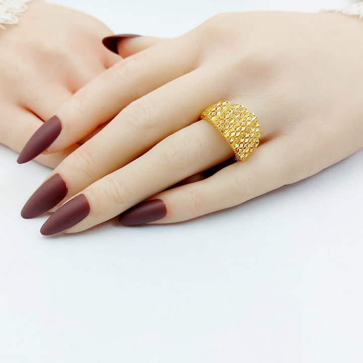 21K خاتم اكسترا-مجوهرات الشيخ سعيد-Saeed Jewelry 