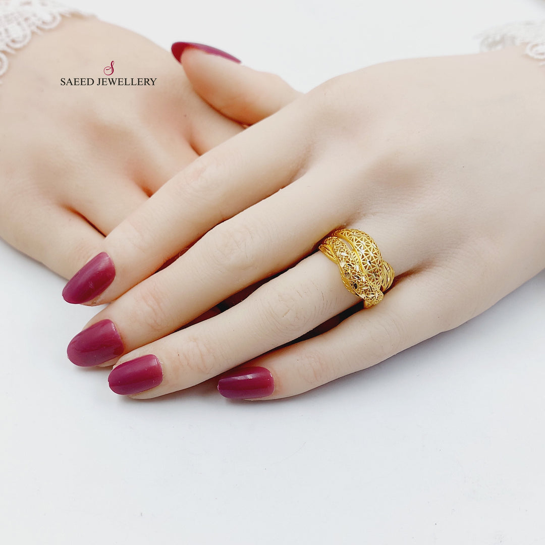 21K خاتم اكسترا-مجوهرات الشيخ سعيد-Saeed Jewelry 