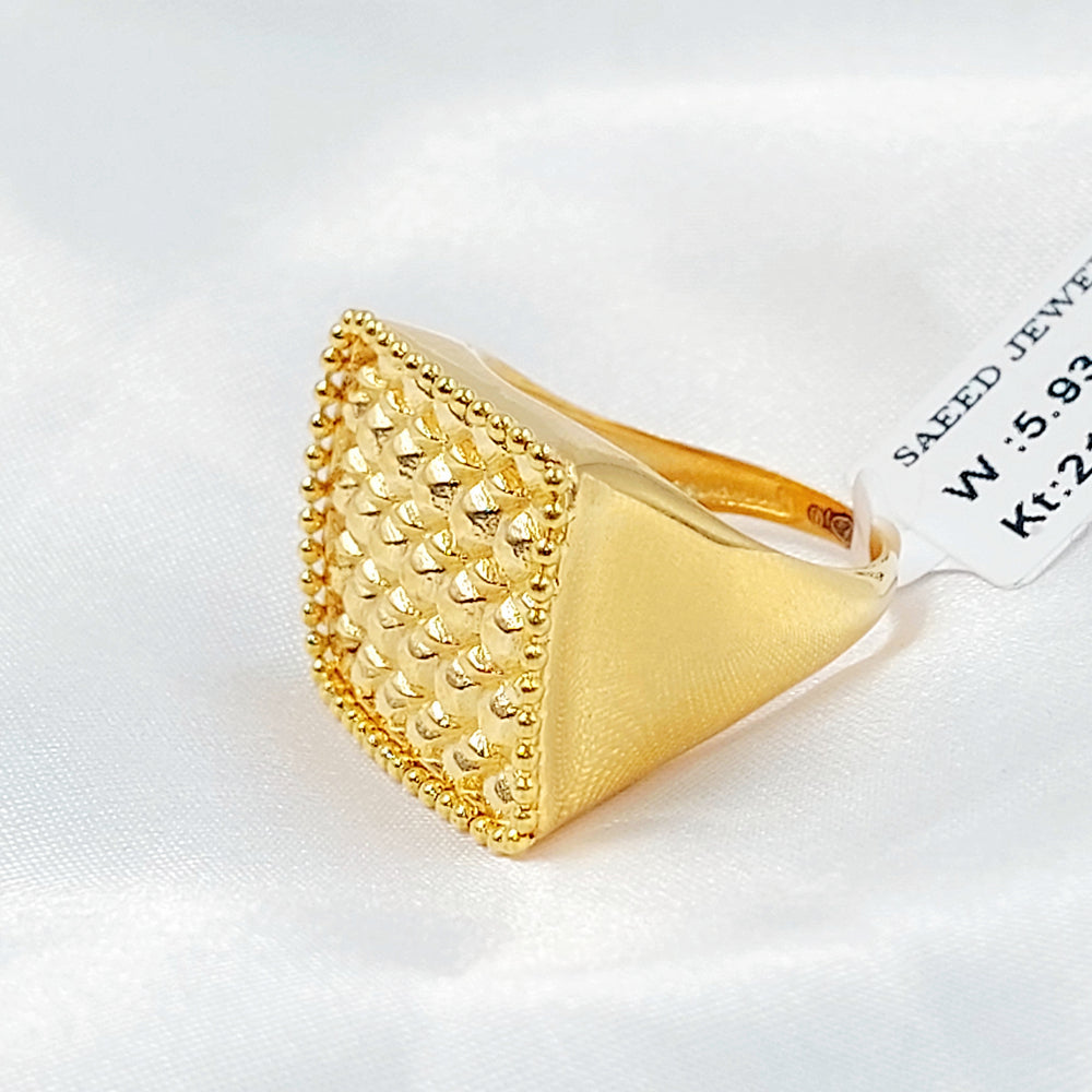 21K خاتم اكسترا-مجوهرات الشيخ سعيد-Saeed Jewelry 