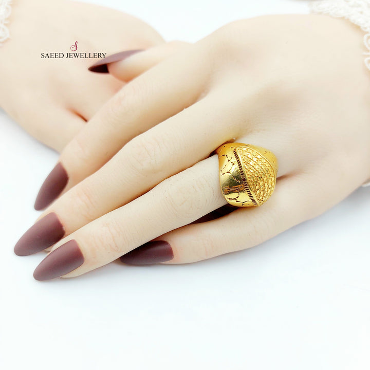 21K خاتم اكسترا-مجوهرات الشيخ سعيد-Saeed Jewelry 