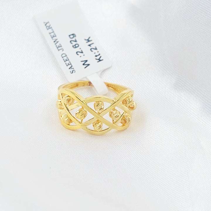 21K خاتم اكسترا-مجوهرات الشيخ سعيد-Saeed Jewelry 