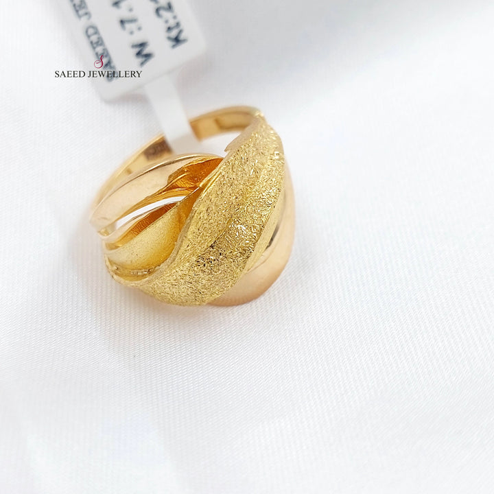 21K خاتم رشة السكر اكسترا-مجوهرات الشيخ سعيد-Saeed Jewelry 