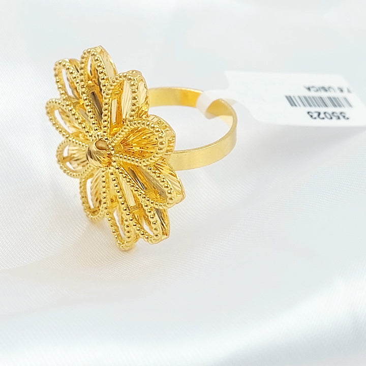 21K خاتم شمس اكسترا-مجوهرات الشيخ سعيد-Saeed Jewelry 