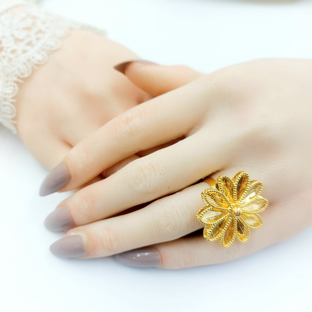 21K خاتم شمس اكسترا-مجوهرات الشيخ سعيد-Saeed Jewelry 