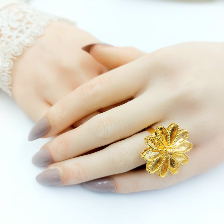 21K خاتم شمس اكسترا-مجوهرات الشيخ سعيد-Saeed Jewelry 