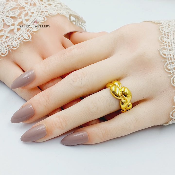 21K خاتم تركي اكسترا-مجوهرات الشيخ سعيد-Saeed Jewelry 