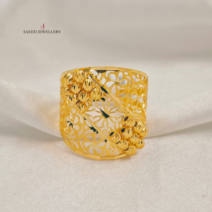 21K خاتم تركي اكسترا-مجوهرات الشيخ سعيد-Saeed Jewelry 