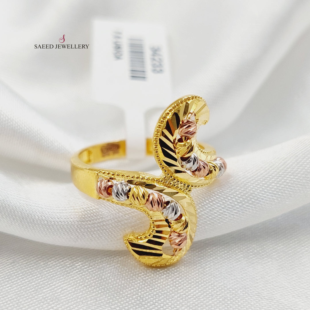 21K خاتم تركي اكسترا-مجوهرات الشيخ سعيد-Saeed Jewelry 