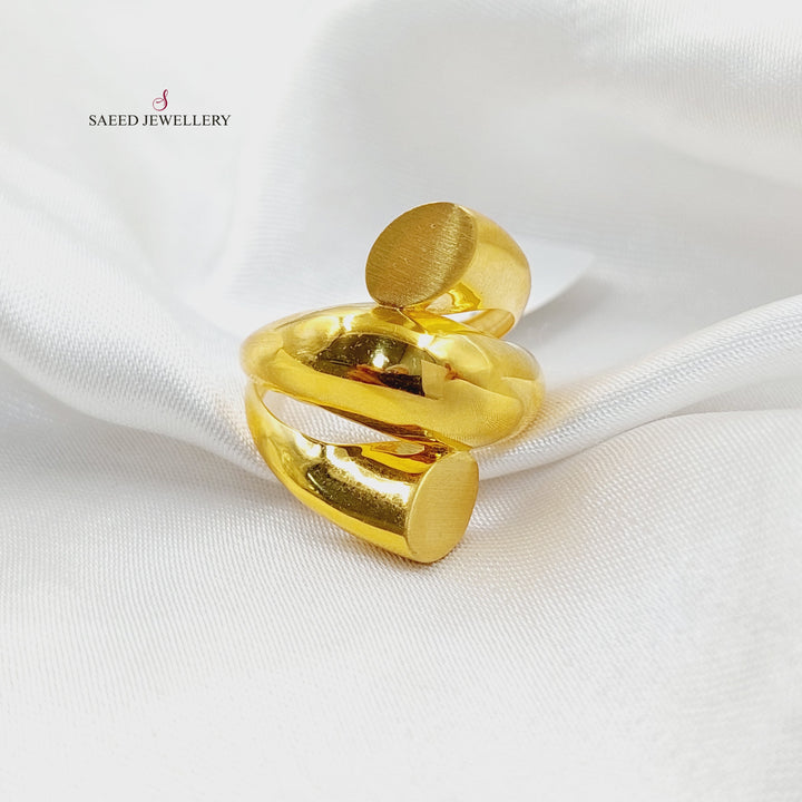 21K خاتم مبرومة اكسترا-مجوهرات الشيخ سعيد-Saeed Jewelry 