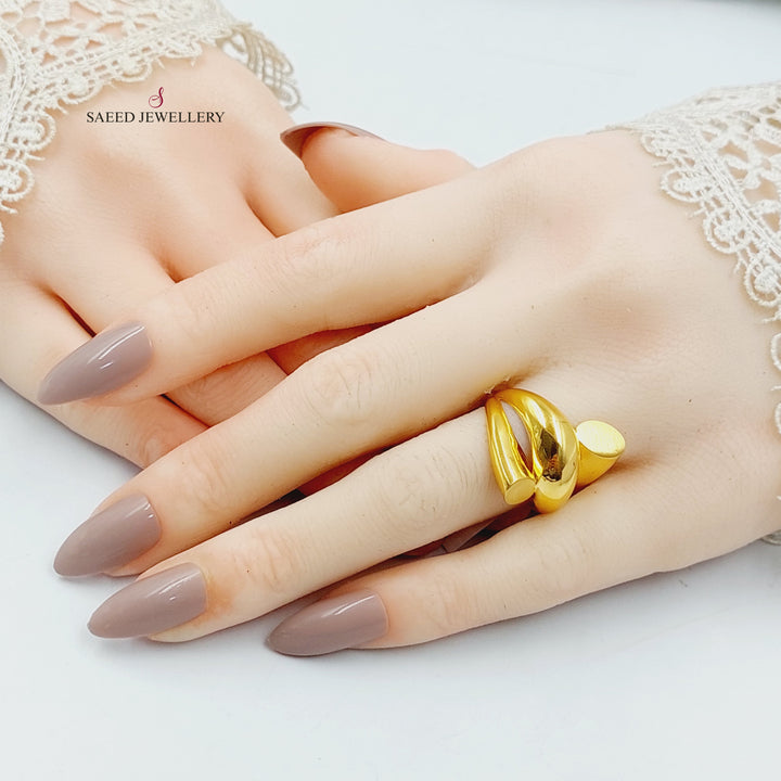 21K خاتم مبرومة اكسترا-مجوهرات الشيخ سعيد-Saeed Jewelry 
