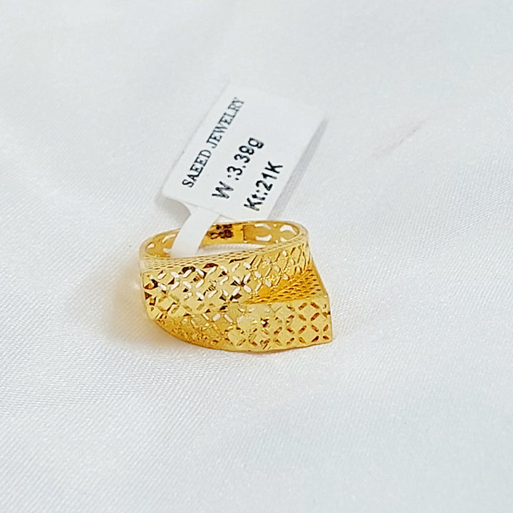 21K خاتم امواج اكسترا-مجوهرات الشيخ سعيد-Saeed Jewelry 