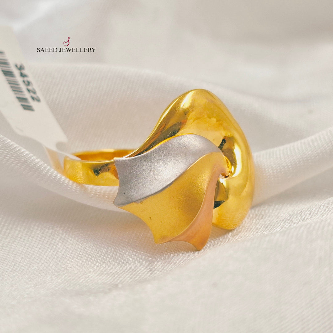 21K خاتم اجنحة اكسترا-مجوهرات الشيخ سعيد-Saeed Jewelry 