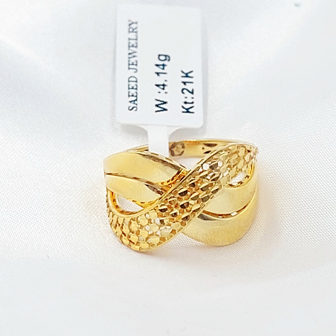 21K خاتم تركي اكسترا-مجوهرات الشيخ سعيد-Saeed Jewelry 