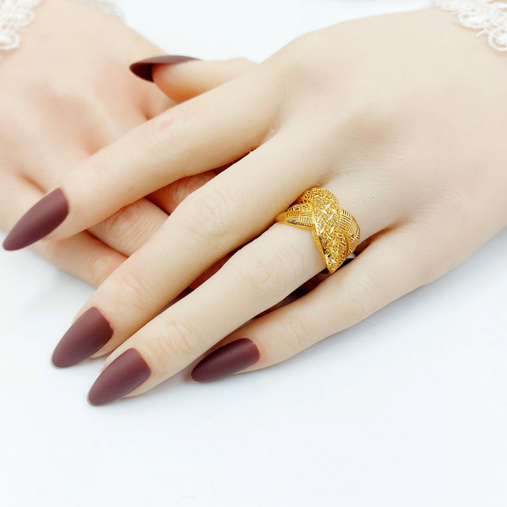 21K خاتم اكس اكسترا-مجوهرات الشيخ سعيد-Saeed Jewelry 