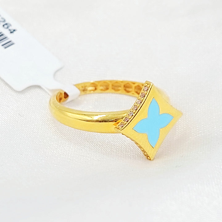 21K خاتم نجمة مينا مرصع-مجوهرات الشيخ سعيد-Saeed Jewelry 