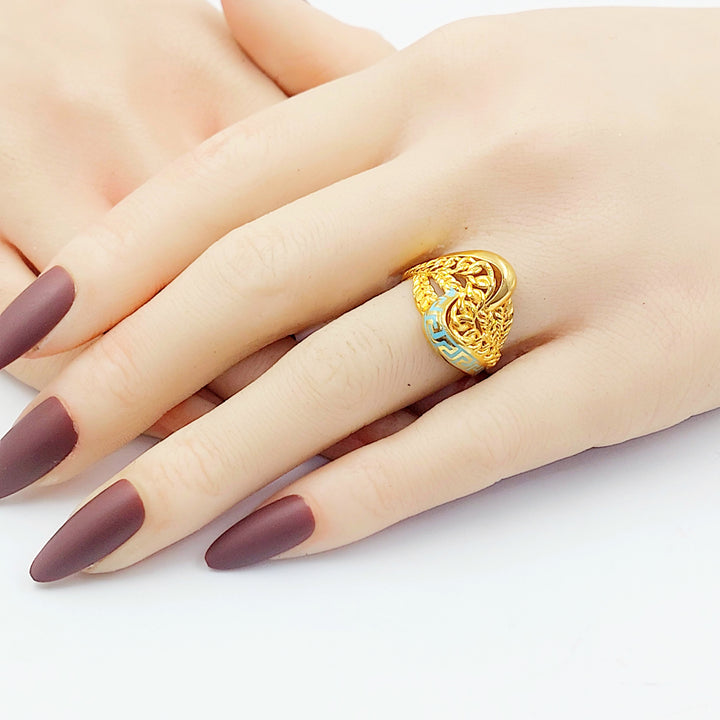 21K خاتم اكسترا مينا-مجوهرات الشيخ سعيد-Saeed Jewelry 