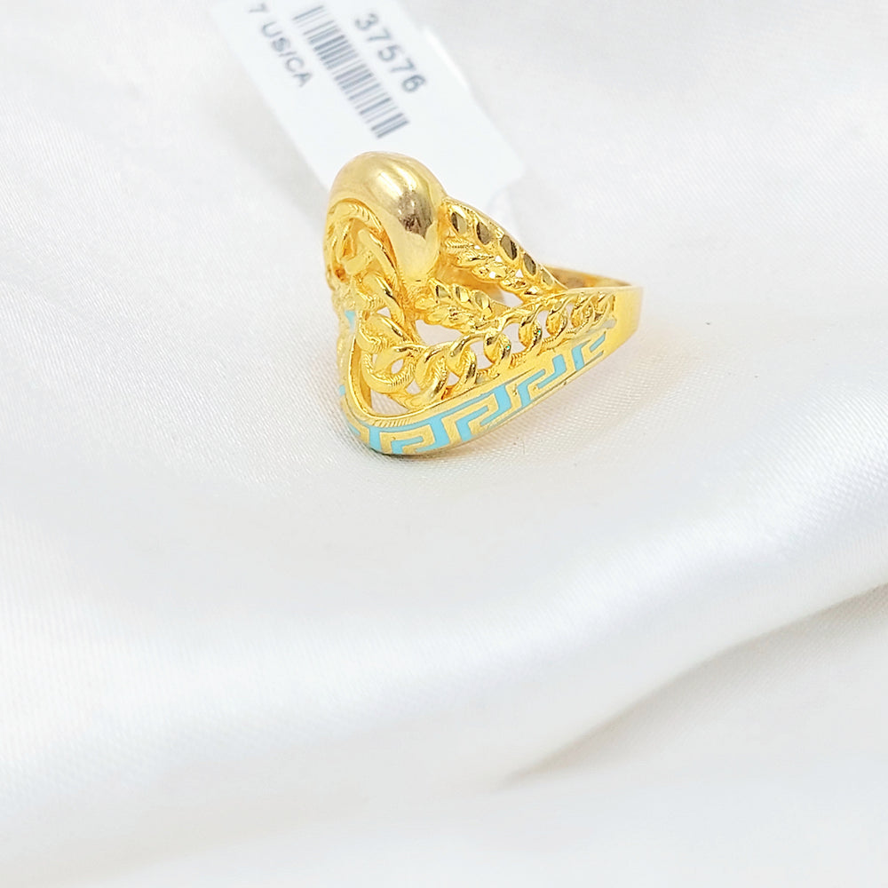 21K خاتم اكسترا مينا-مجوهرات الشيخ سعيد-Saeed Jewelry 