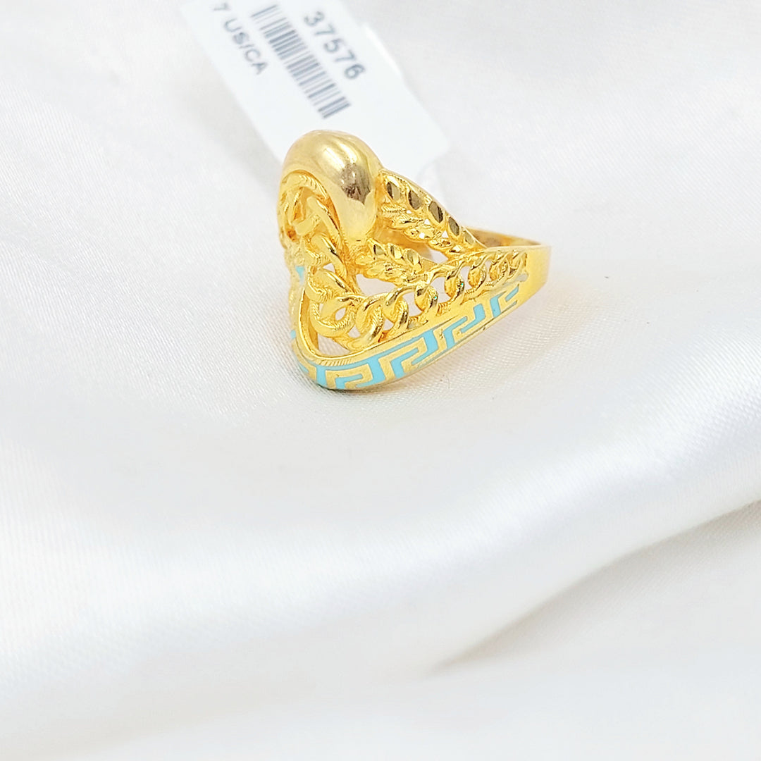 21K خاتم اكسترا مينا-مجوهرات الشيخ سعيد-Saeed Jewelry 