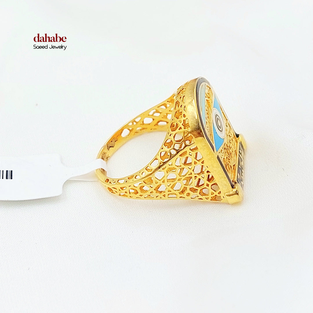 21K خاتم اكسترا مينا-مجوهرات الشيخ سعيد-Saeed Jewelry 