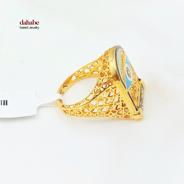 21K خاتم اكسترا مينا-مجوهرات الشيخ سعيد-Saeed Jewelry 