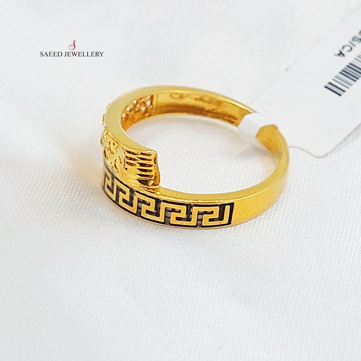 21K خاتم حزام مينا-مجوهرات الشيخ سعيد-Saeed Jewelry 