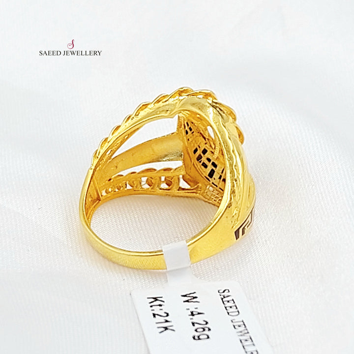 21K خاتم اكسترا مينا-مجوهرات الشيخ سعيد-Saeed Jewelry 