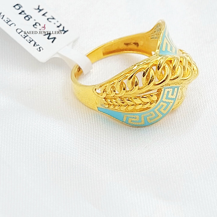 21K خاتم اكسترا مينا-مجوهرات الشيخ سعيد-Saeed Jewelry 