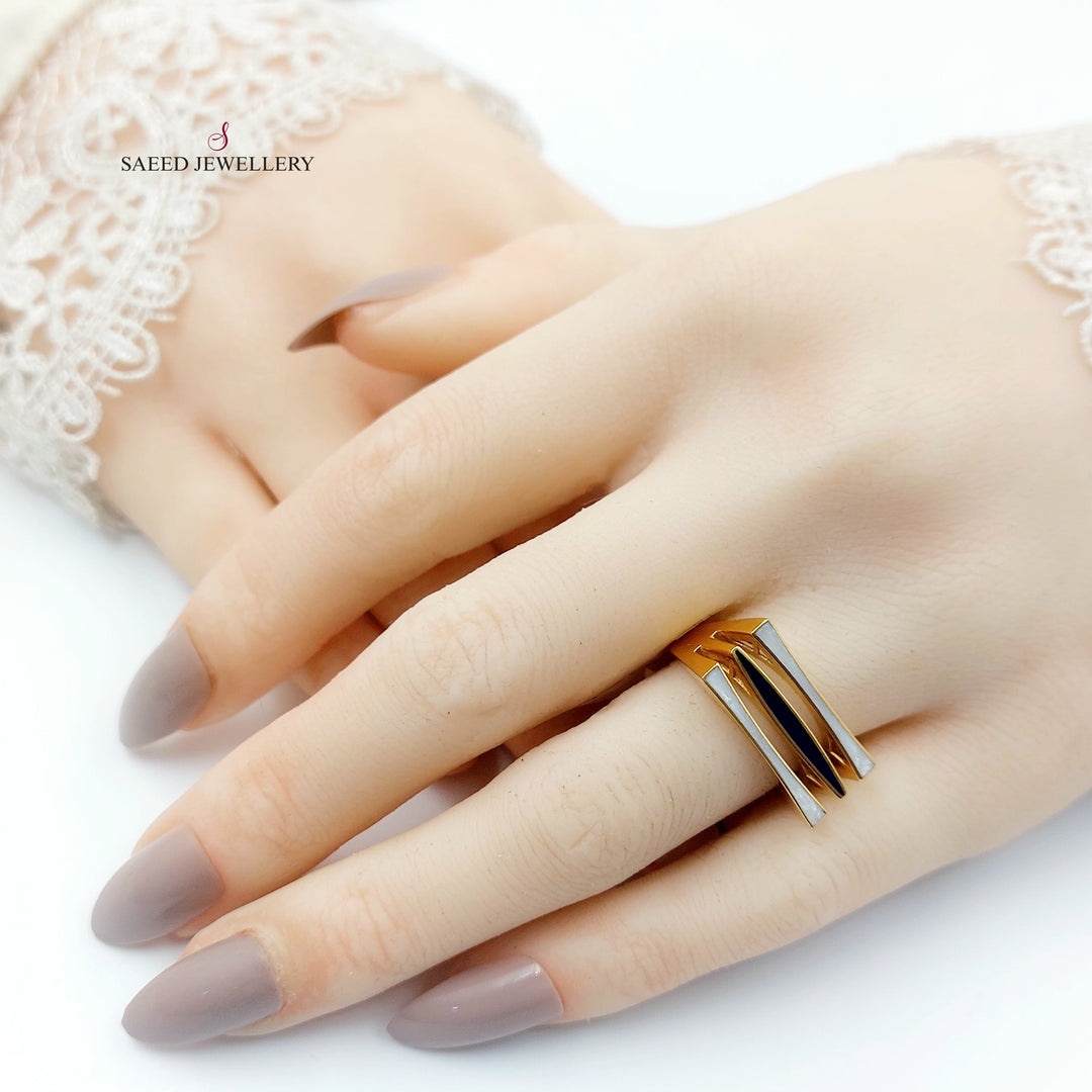 21K خاتم اكسترا مينا-مجوهرات الشيخ سعيد-Saeed Jewelry 