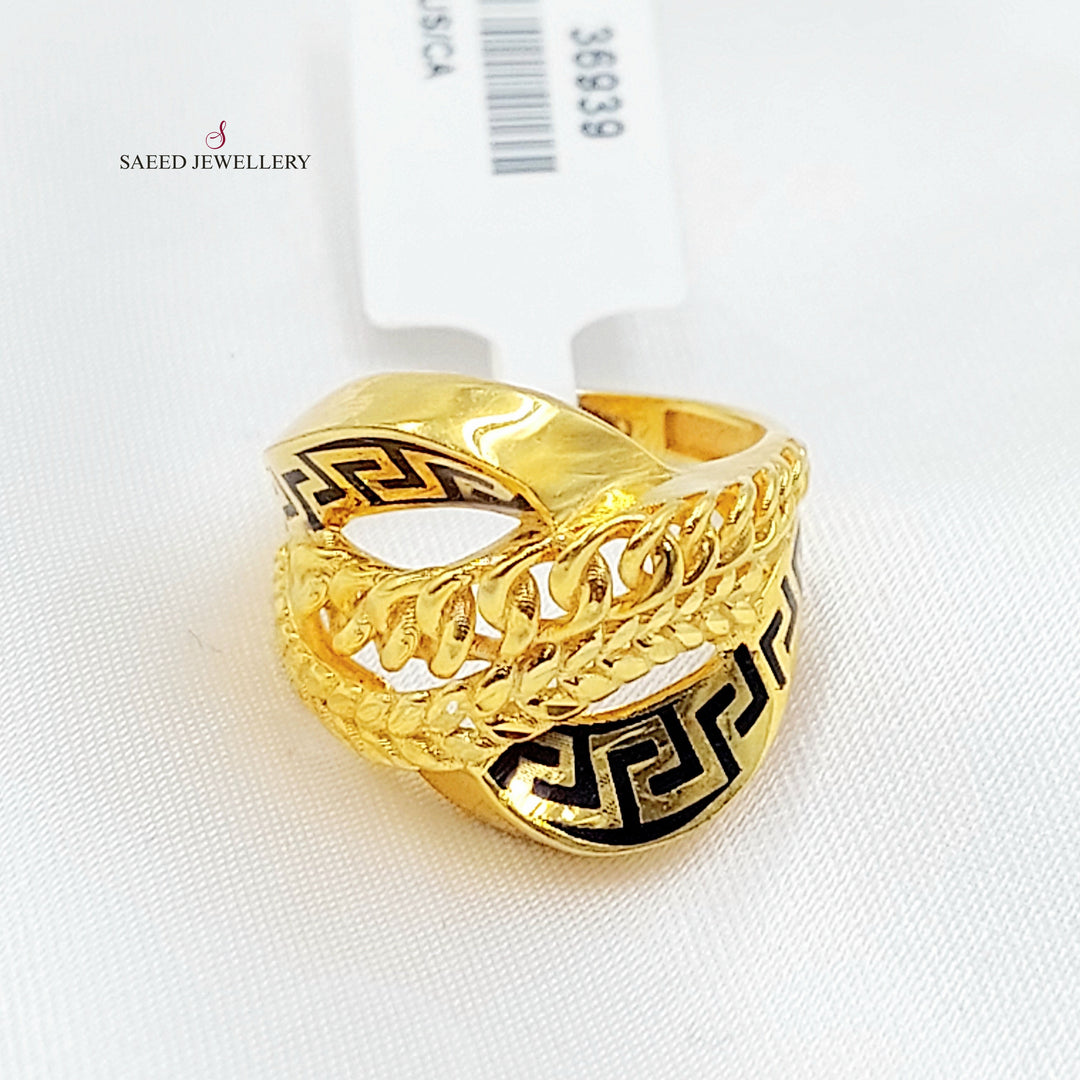 21K خاتم اكسترا مينا-مجوهرات الشيخ سعيد-Saeed Jewelry 