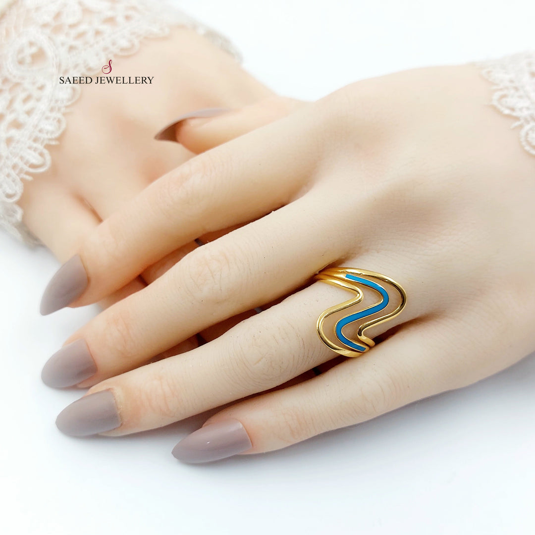 21K خاتم اكسترا مينا-مجوهرات الشيخ سعيد-Saeed Jewelry 