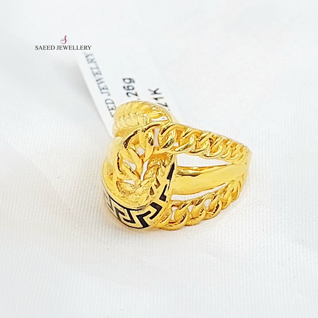 21K خاتم اكسترا مينا-مجوهرات الشيخ سعيد-Saeed Jewelry 