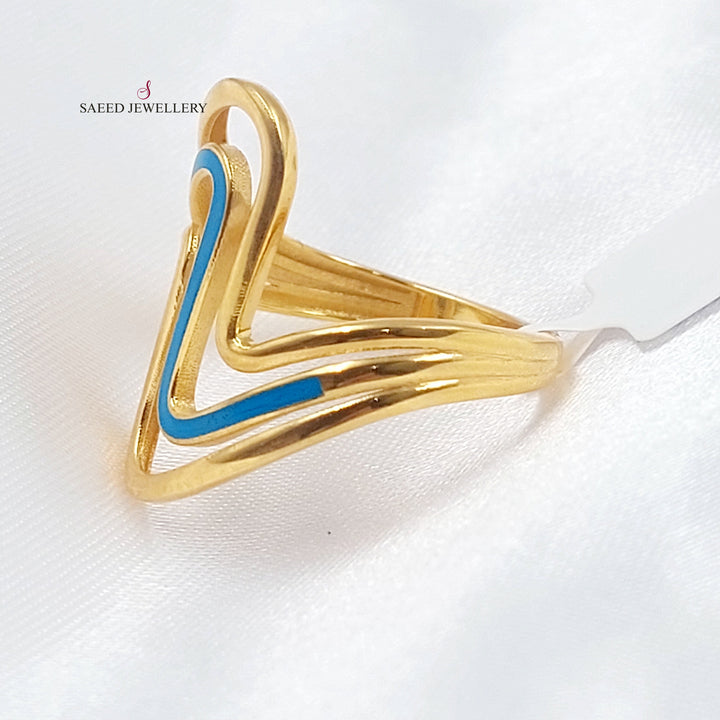 21K خاتم اكسترا مينا-مجوهرات الشيخ سعيد-Saeed Jewelry 