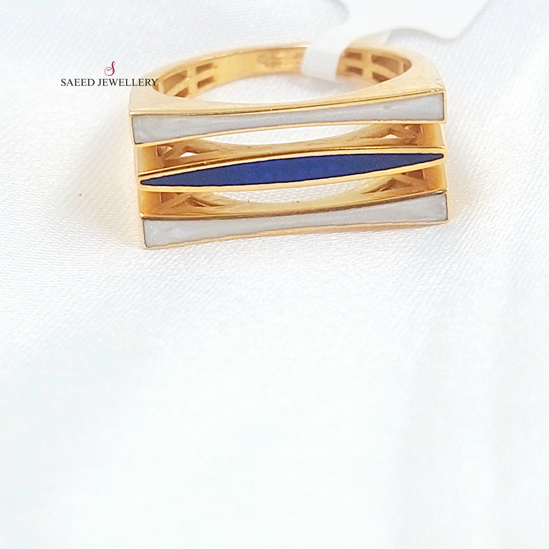 21K خاتم اكسترا مينا-مجوهرات الشيخ سعيد-Saeed Jewelry 