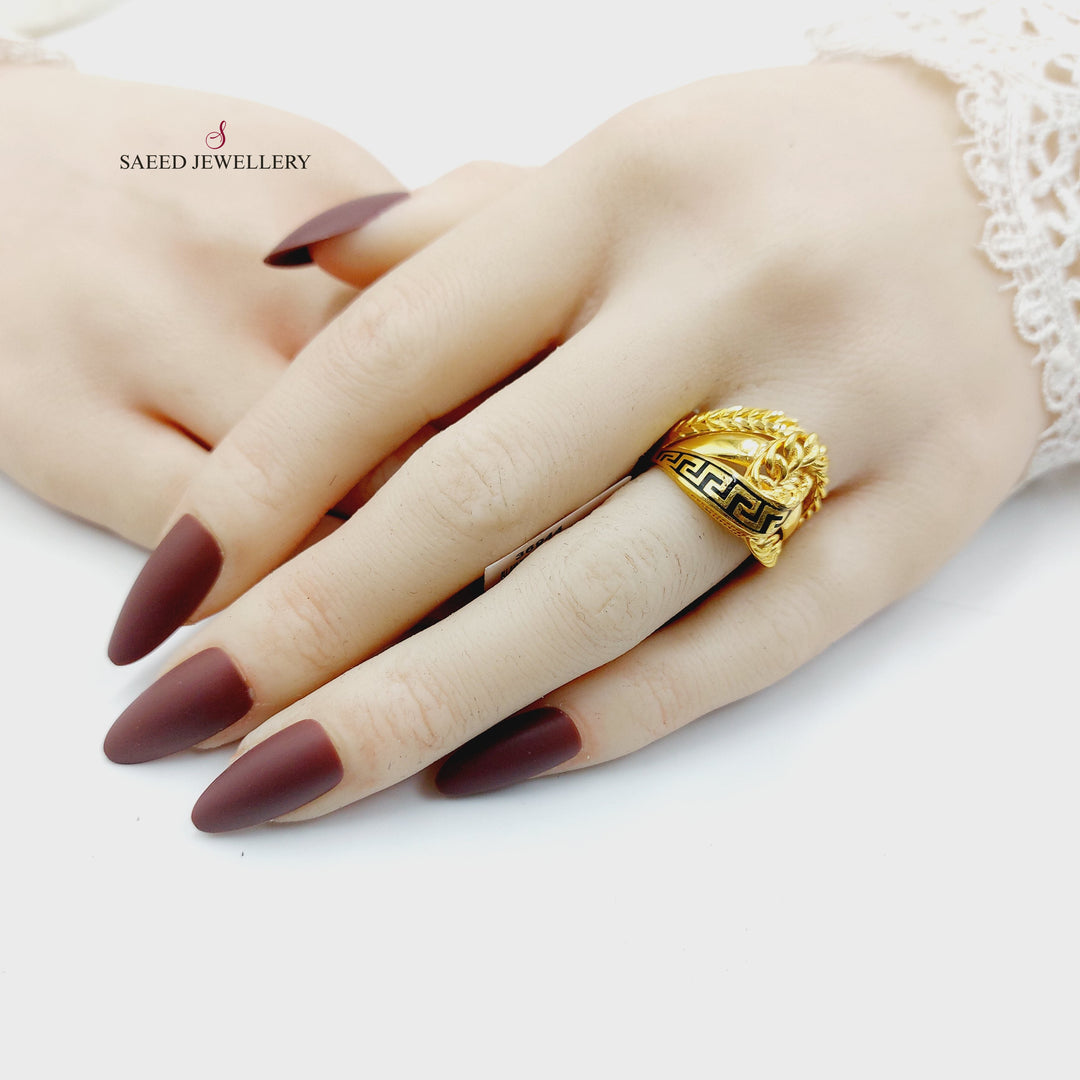 21K خاتم اكسترا مينا-مجوهرات الشيخ سعيد-Saeed Jewelry 