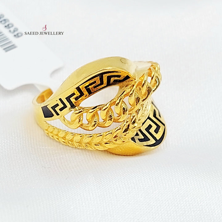 21K خاتم اكسترا مينا-مجوهرات الشيخ سعيد-Saeed Jewelry 
