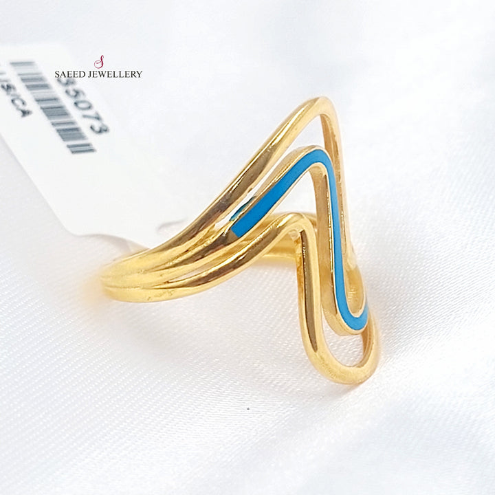 21K خاتم اكسترا مينا-مجوهرات الشيخ سعيد-Saeed Jewelry 